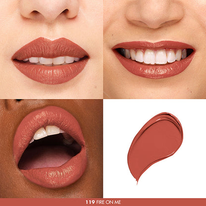 MAKE UP FOREVER Rouge Artist Forever Lipstick Satin, 119 Fire on Me, 2.4g