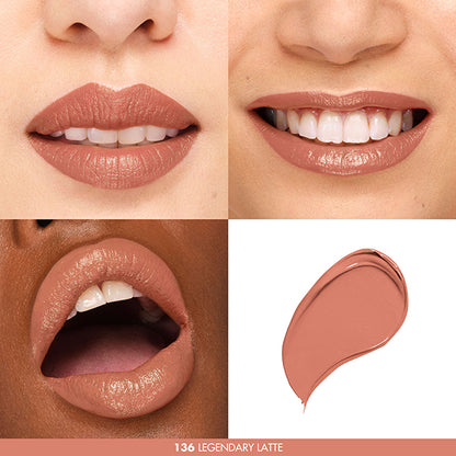 MAKE UP FOREVER Rouge Artist Forever Lipstick Satin, 136 Legendary Latte, 2.4g