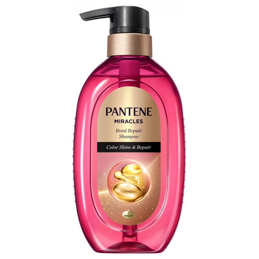 Miracles Bond Repair Series Color Shine & Repair Shampoo, Pump Bottle, 440g, Pink Rose & Mandarin Orange Scent