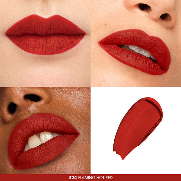 MAKE UP FOREVER Rouge Artist Forever Lipstick Matte, 424 Flame Hot Red, 2g