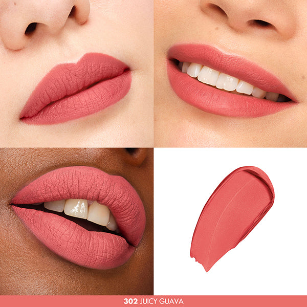 MAKE UP FOREVER Rouge Artist Forever Lipstick Matte, 302 Juicy Guava, 2g