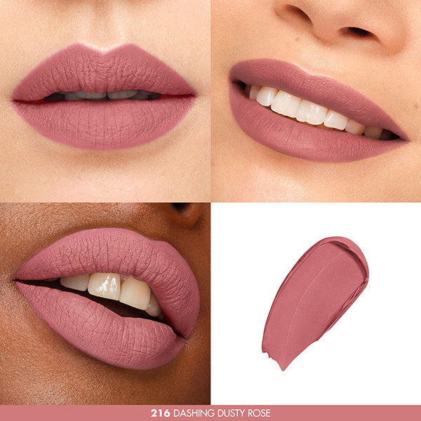 MAKE UP FOREVER Rouge Artist Forever Lipstick Matte, 216 Dashing Dusty Rose, 2g