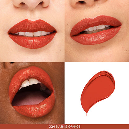 MAKE UP FOREVER Rouge Artist Forever Lipstick Satin, 324 Blazing Orange, 2.4g