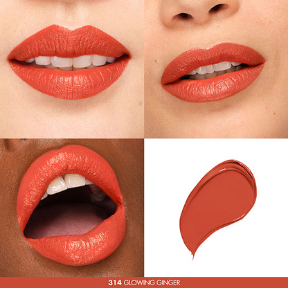 MAKE UP FOREVER Rouge Artist Forever Lipstick Satin, 314 Glowing Ginger, 2.4g