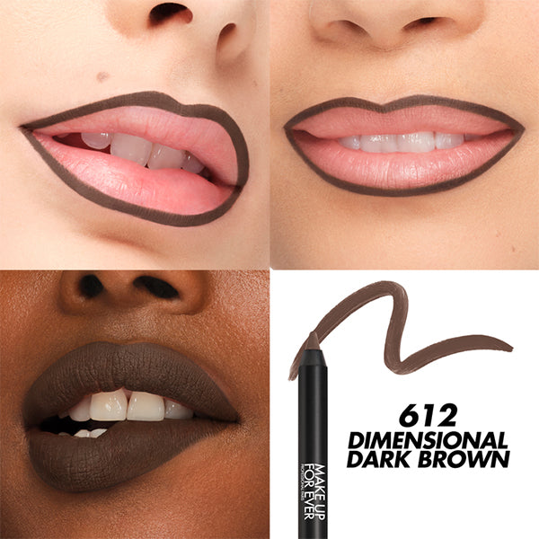 MAKE UP FOREVER Artist Color Pencil Extreme, 612 Dimensional Dark Brown, 1.2g