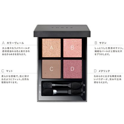 THREE Stargazing Eyeshadow Quad, 07 MESMERIZING MIA, 6.7g