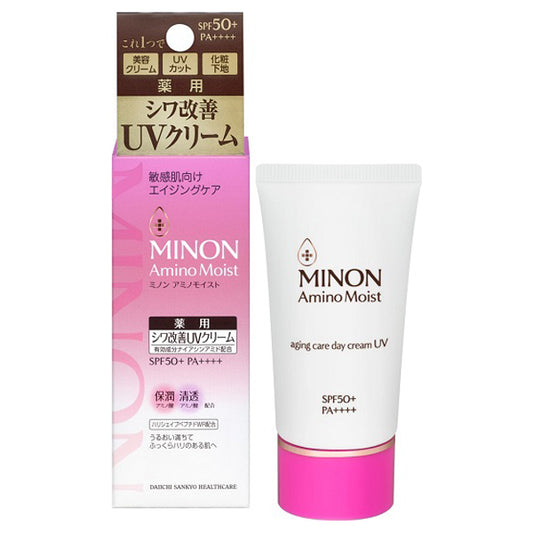 MINON Amino Moist Aging Care Day Cream UV, SPF50+ PA++++, 30g, Fragrance-free