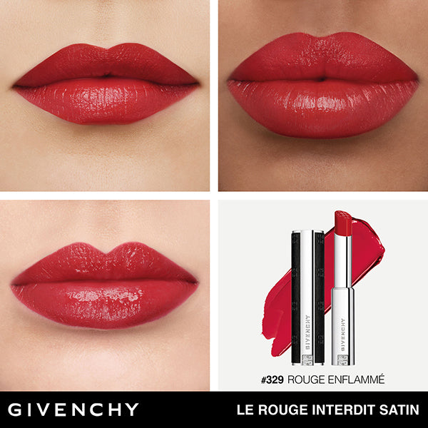 GIVENCHY Rouge Interdit Satin Lipstick (No.329 Rouge Enflammé)