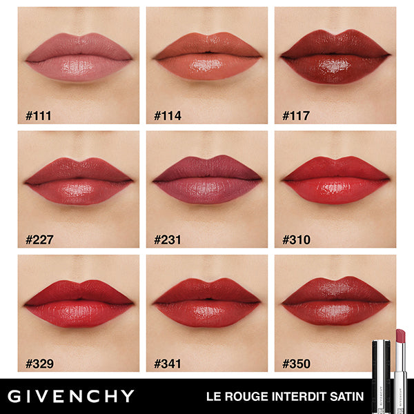 GIVENCHY Rouge Interdit Satin, No.329 Rouge Enflamme, 2.7g