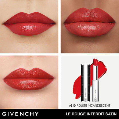 GIVENCHY Rouge Interdit Satin Lipstick (No.310 Rouge Incandescent)