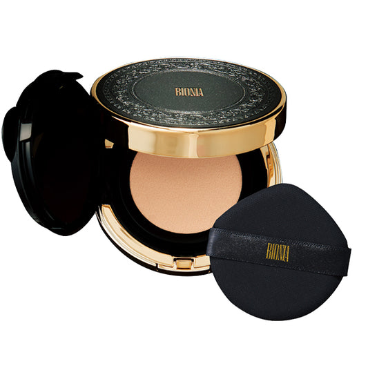 BIONIA Mesh Skin Pact, SPF47, PA++, Clear Beige, 14g, Floral Musk