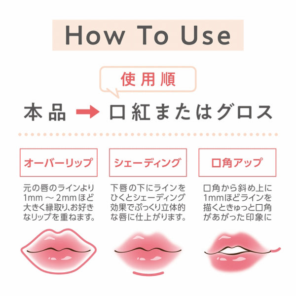 CEZANNE Shadow Color Lip Maker, 02 Cool Pink, 0.25g