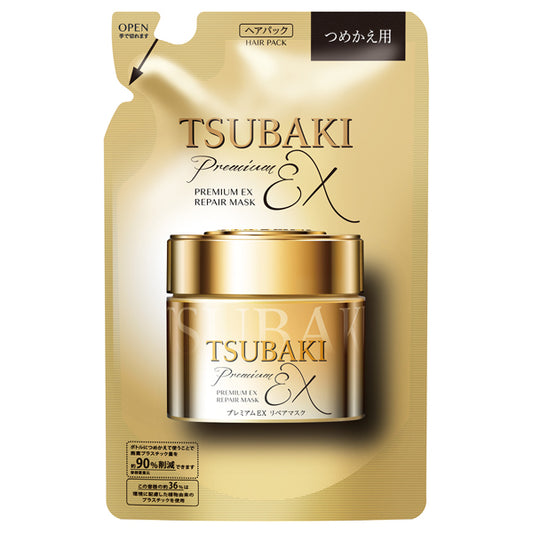 TSUBAKI Premium EX Repair Mask <Hair Pack>, Refill, 150g, Smooth, Uplifting Camellia Honey Scent