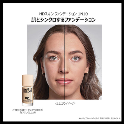 MAKE UP FOREVER HD Skin Foundation Sample Set, 1N10, 30ml+1g
