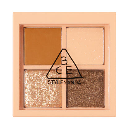 3CE 3CE Mini Multi Eye Color Palette, H Almond Fudge, 3.2g