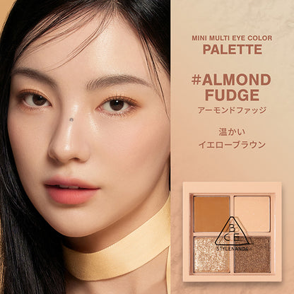 3CE 3CE Mini Multi Eye Color Palette, H Almond Fudge, 3.2g