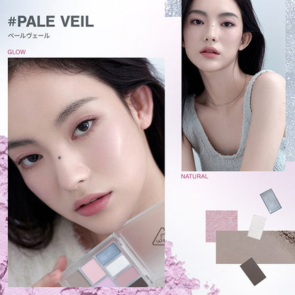 3CE 3CE All-Rounder Face Palette, B Pale Veil, 9.7g