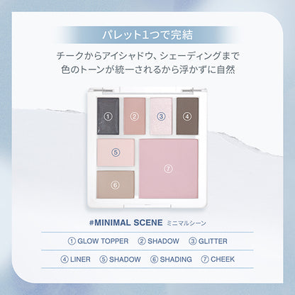 3CE 3CE All-Rounder Face Palette, A Minimal Scene, 9.6g