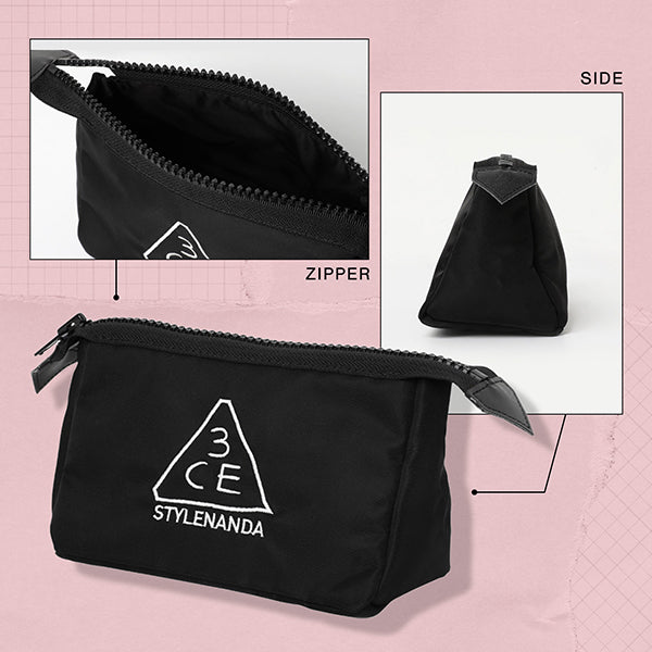 3CE 3CE Pouch Small, Black, 180mm x 115mm x 90mm