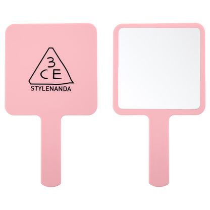 3CE 3CE Square Mini Hand Mirror, Pink Rumour, 90mm x 160mm