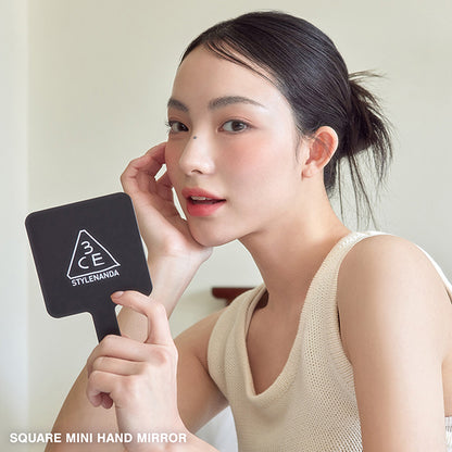 3CE 3CE Square Mini Hand Mirror, Pink Rumour, 90mm x 160mm