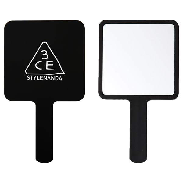 3CE Square Mini Hand Mirror, Black, 90mm x 160mm