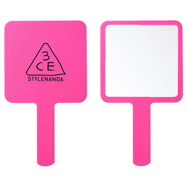 3CE Square Mini Hand Mirror, Pink, 90mm x 160mm