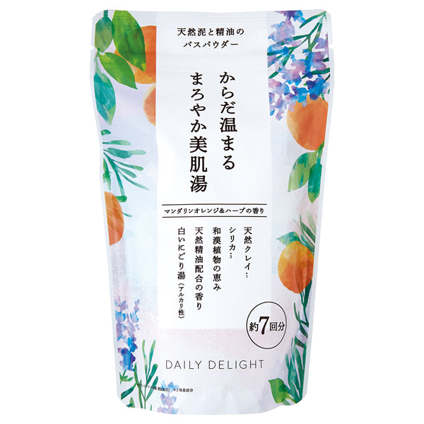 daily delight Mellow Skin Bath Powder L, 350g (Mandarin Orange & Herb)