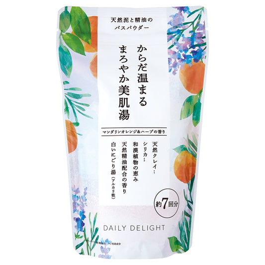 daily delight Mellow Skin Bath Powder L, 350g (Mandarin Orange & Herb)