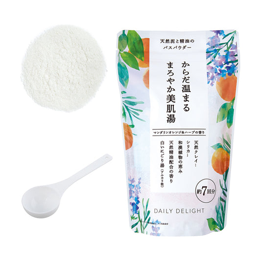 daily delight Mellow Skin Bath Powder L, 350g (Mandarin Orange & Herb)