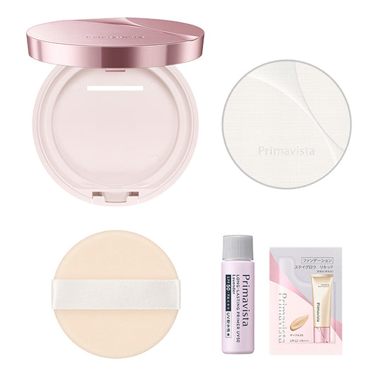 Sofina Primavista Silky Lasting Pressed Powder Lucent White Set (Lucent White)
