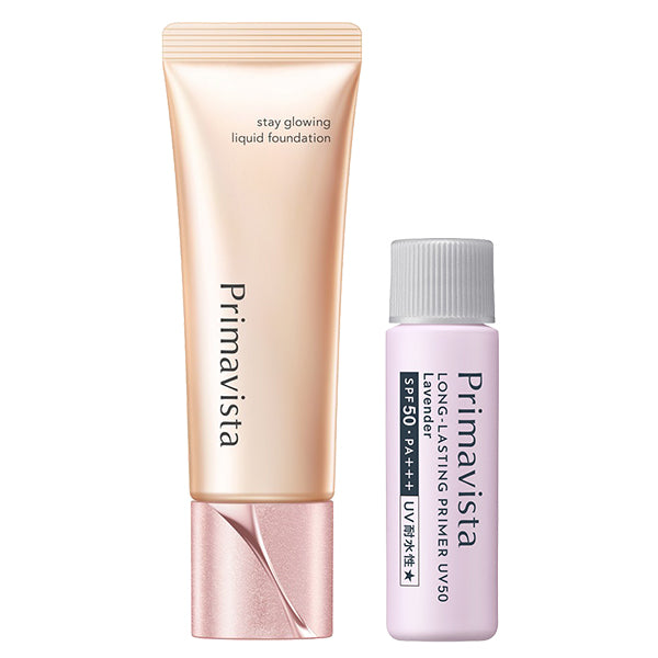 Sofina Primavista Stay Glow Liquid Ochre 07 Set (Ochre 07), 30g
