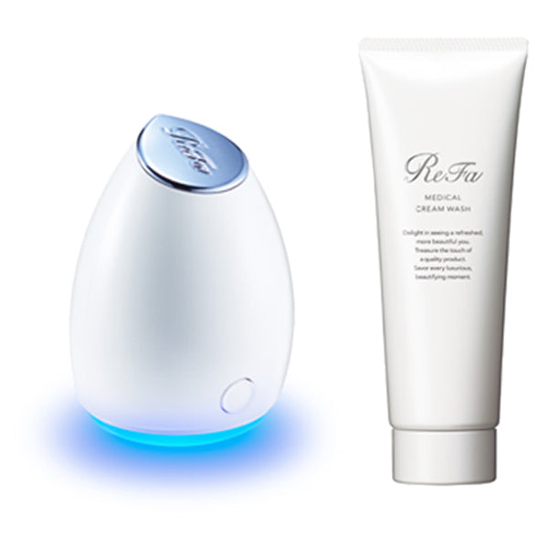 BEAUTECH SPOT Blue Face Wash Set, Approx. 80 x 54 x 57 mm (with head cover attached), Approx. 120 g