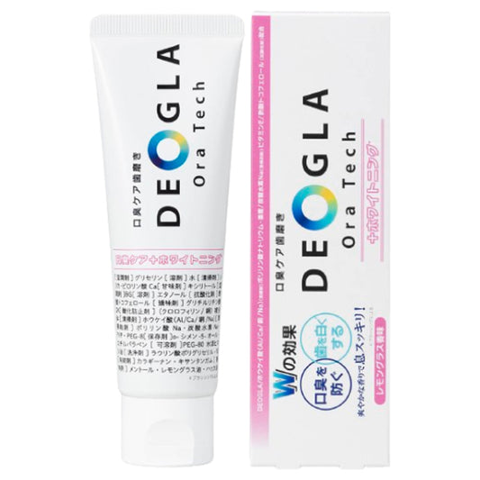 DEOGLA Ora Tech + Whitening, 100g, Refreshing, low foam for thorough Brushing, Lemongrass