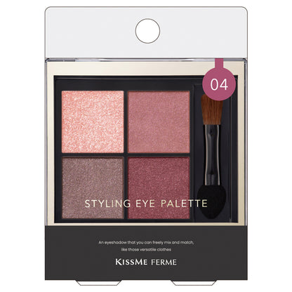 KISSME FERME Styling Eye Palette, 04 Vintage Plum, 4.8g