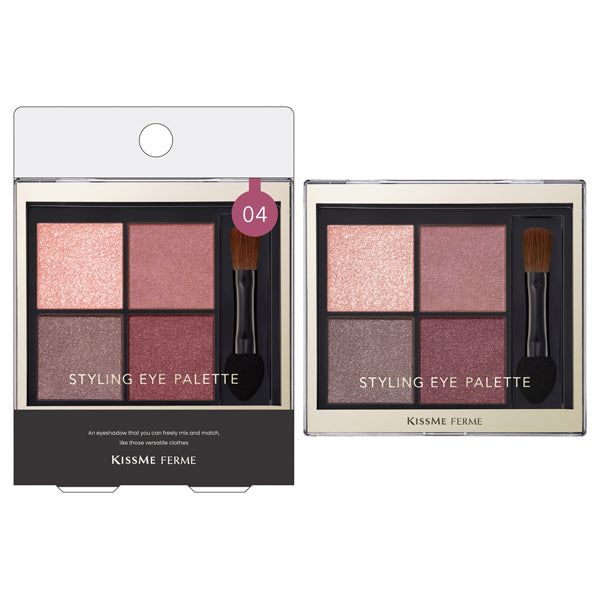 KISSME FERME Styling Eye Palette, 04 Vintage Plum, 4.8g