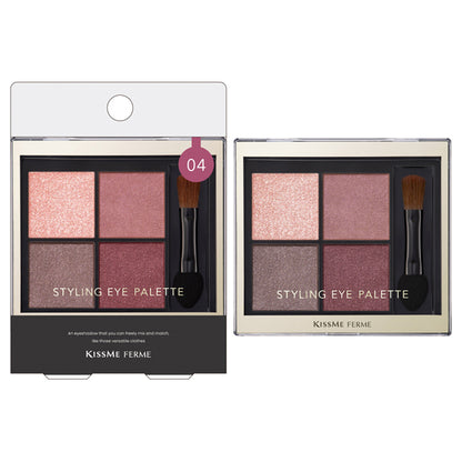 KISSME FERME Styling Eye Palette, 04 Vintage Plum, 4.8g