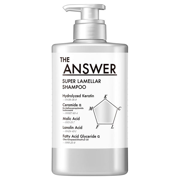 THE ANSWER Super Lamella Shampoo, Pump, 400ml, Bergamot & Daphne scent