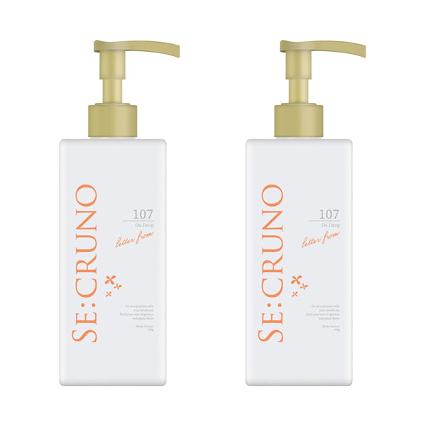 SE:CRUNO Body Cream Ozdrop 107 Set (Osmanthus & White Fruit), 195g x 2