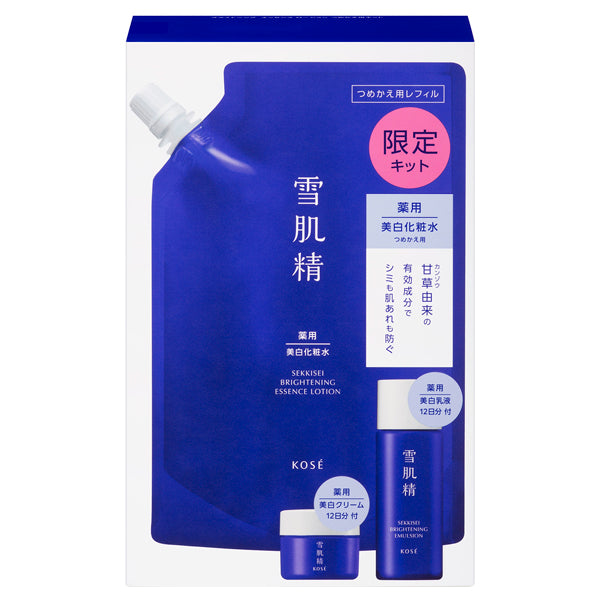 Medicated Sekkisei Brightening Essence Lotion Refill Kit