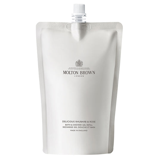 MOLTON BROWN Delicious Rhubarb & Rose Bath & Shower Gel Refill, 400ml