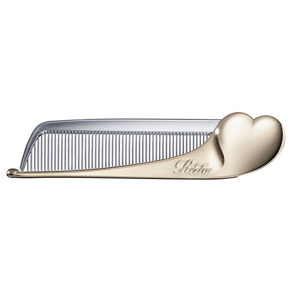 ReFa Heart Comb Aira, Champagne Gold, Approx. 127 x 31 x 11 mm (folded)