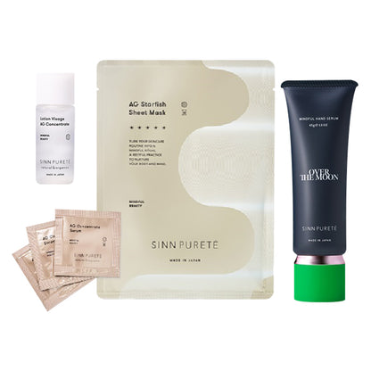 Sinn Purete' Mindful Hand Serum Over the Moon & Sheet Mask Set, 45g