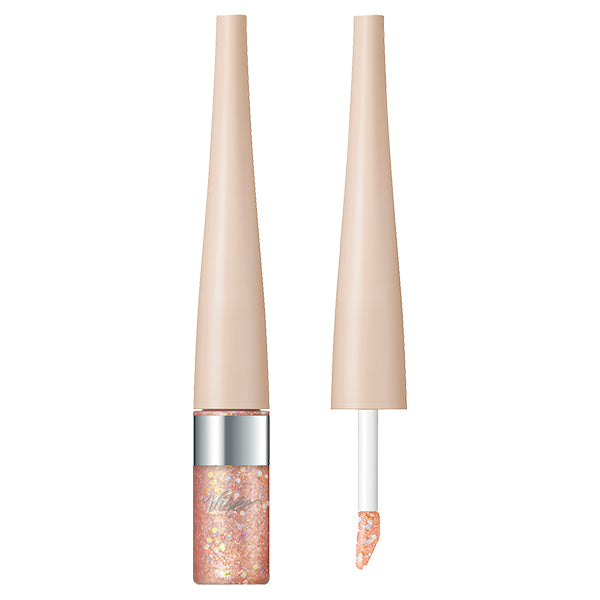 VISEE 3D Glitter Eye Liquid, OR-4 Orange Jemmy, 3.3ml, Fragrance-free