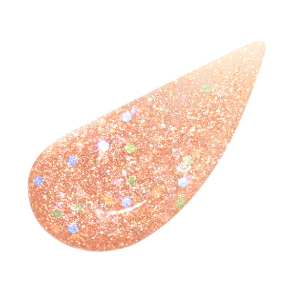 VISEE 3D Glitter Eye Liquid, OR-4 Orange Jemmy, 3.3ml, Fragrance-free