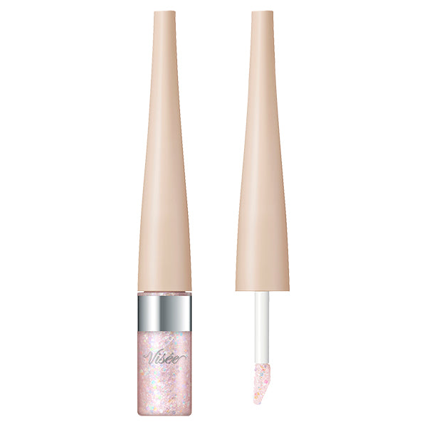 VISEE 3D Glitter Eye Liquid, PK-3 Pink Jemi, 3.3ml, Fragrance-free