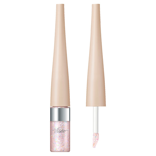 VISEE 3D Glitter Eye Liquid, PK-3 Pink Jemi, 3.3ml, Fragrance-free