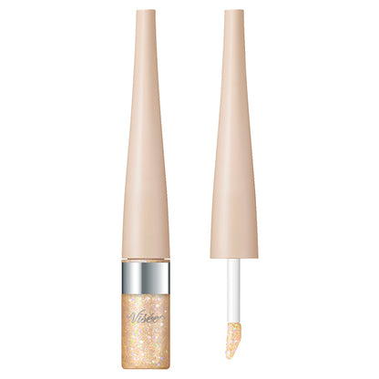 VISEE 3D Glitter Eye Liquid, GD-2 Gold Jemi, 3.3ml, Fragrance-free