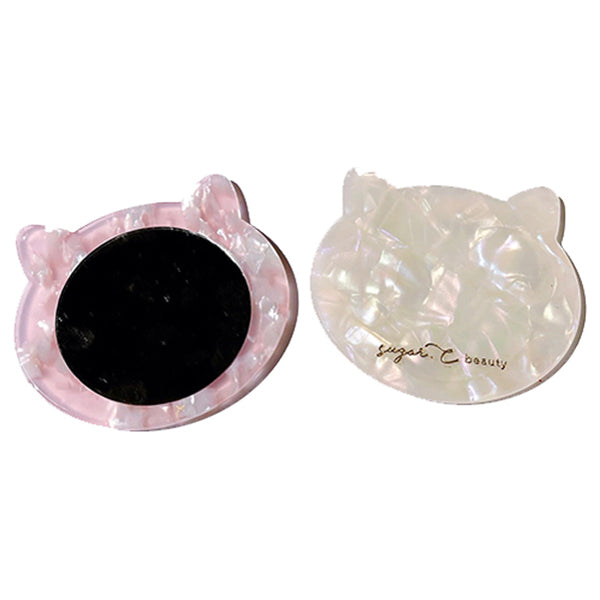 sugar.C beauty Cat Handy Mirror (White), 1 Unit