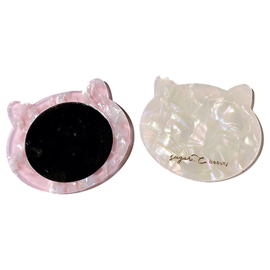 sugar.C beauty Cat Handy Mirror (White), 1 Unit